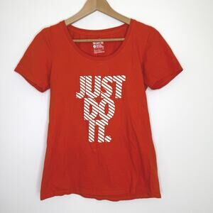 Nike Just Do It Orange Logo Tee size S